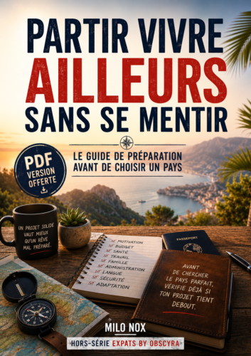 Couverture du guide gratuit Partir vivre ailleurs sans se mentir de Milo Nox