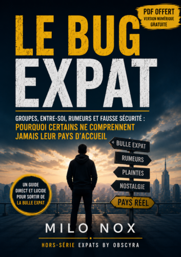 Couverture du guide gratuit Le bug expat de Milo Nox